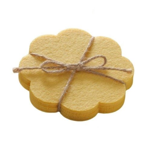 Studioleuk onderzetters vilt geel