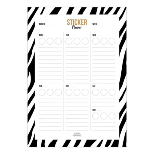 Studioleuk stickerplanner zebra
