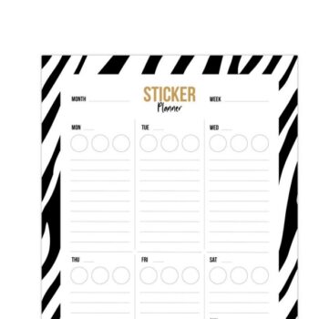 Studioleuk stickerplanner zebralarge
