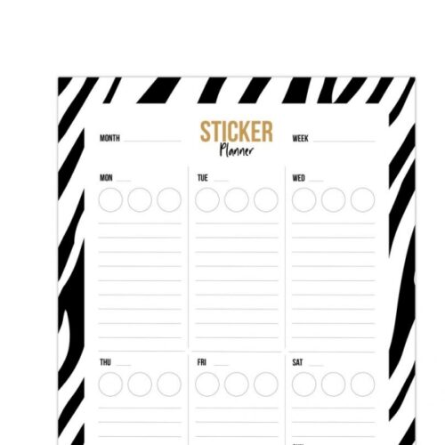 Studioleuk stickerplanner zebralarge