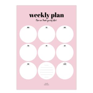 Studioleuk weeklyplan roze