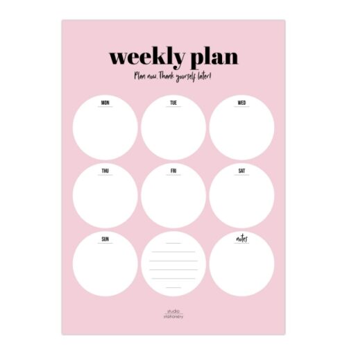 Studioleuk weeklyplan roze