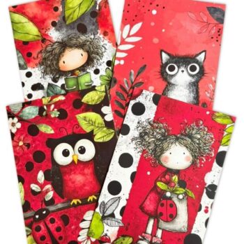 A6 Kaartje | Ladybug & Friends - Set van 4