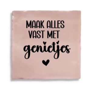 Tegeltje - Maak alles vast met genietjes
