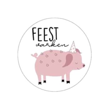 Kado Stickers | Feestvarken (10 stuks)