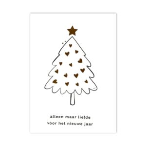 Ansichtkaartje | Alleen maar liefde nieuwe jaar