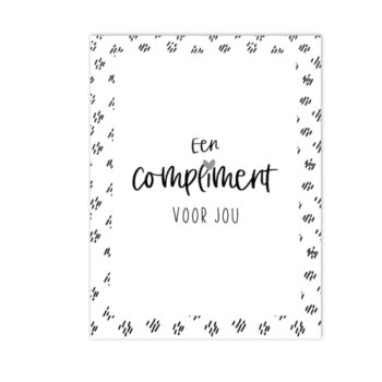 Ansichtkaartje | Een compliment voor jou