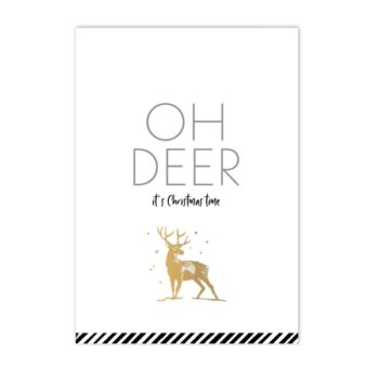 Ansichtkaartje | Oh deer, Merry Christmas