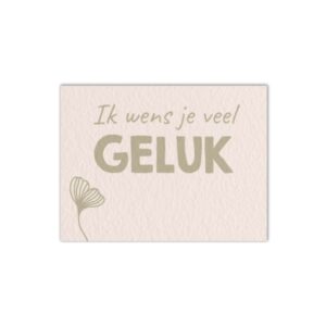 Ansichtkaartje |  Ik wens je veel geluk
