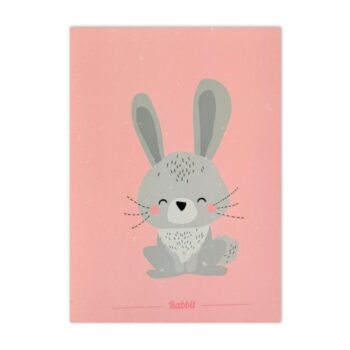 Ansichtkaartje | Cute Rabbit - Pink