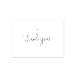 Ansichtkaartje | Thank you, zwart - wit