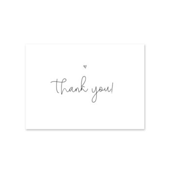 Ansichtkaartje | Thank you, zwart - wit