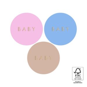 Kado Stickers | Baby 3 kleuren (12 stuks)