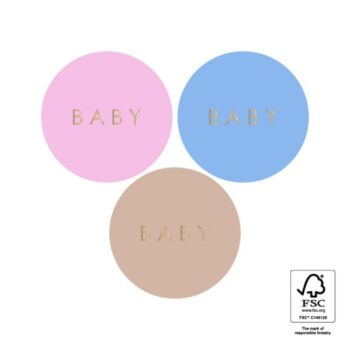 Kado Stickers | Baby 3 kleuren  (12 stuks)
