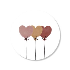 Kado Stickers | 3 hartjes ballonnetjes (10 stuks)
