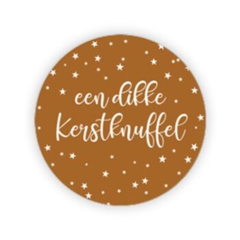 Kado Stickers | Dikke kerstknuffel (10 stuks)