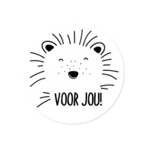 Kado Stickers | Voor Jou - Egeltje   (10 stuks)