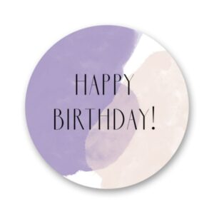 Kado Stickers | Happy Birthday Paars (10 stuks)