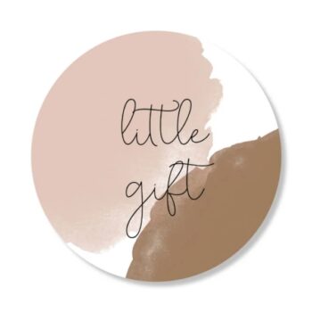 Kado Stickers | Little Gift - Bruin  (10 stuks)