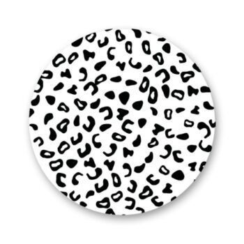 Kado Stickers | Luipaard Zwart Wit (10 stuks)