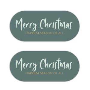 Kado Stickers | Vaantje Merry Christmas Petrol (10 stuks)