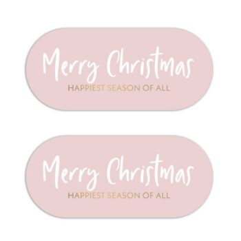 Kado Stickers | Vaantje Merry Christmas Roze (10 stuks)