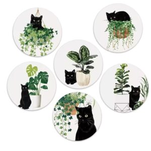 Sluit Stickers | Black Cats Plants (50 stuks)