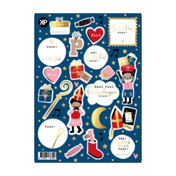 Stickervel | Pietje Blauw goldfoil