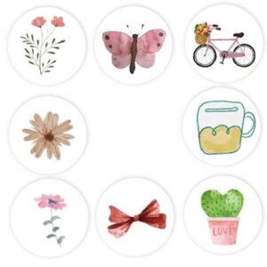 Studioleuk stickers bikebloem