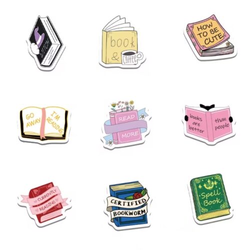 Studioleuk stickers boekenwurm