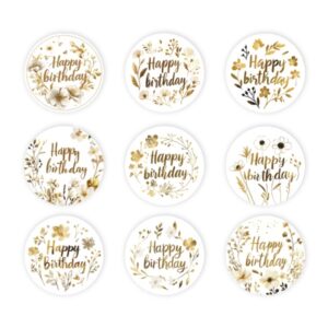 Studioleuk stickers happybirthday bloemen