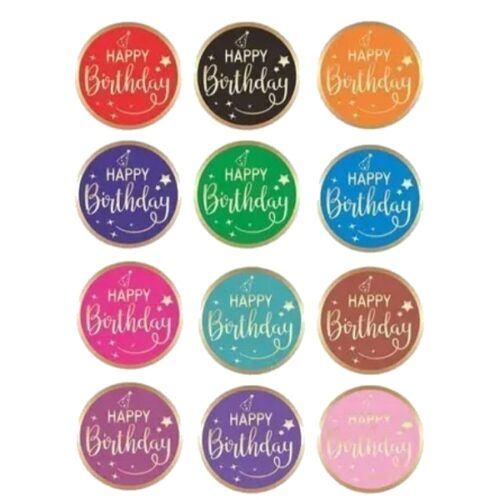 Studioleuk stickers happybirthdaymulticolor