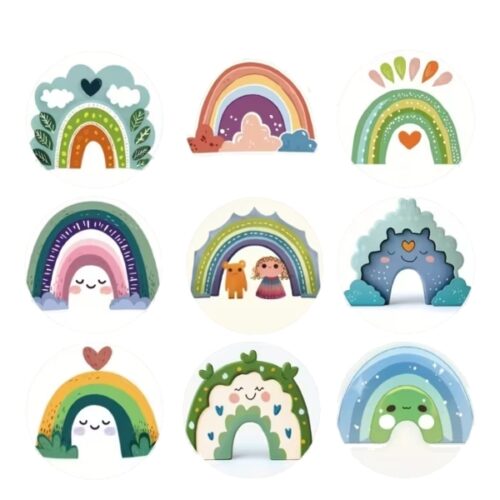 Studioleuk stickers regenboogjes