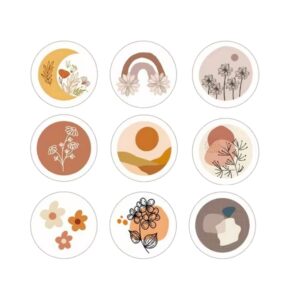 Studioleuk stickers retrovintageflowers