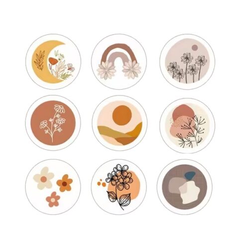 Studioleuk stickers retrovintageflowers