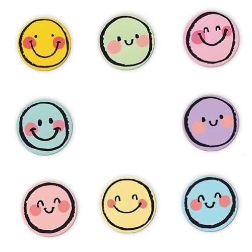 Studioleuk stickers smileyrondpastel