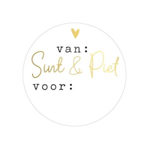 Kado Stickers | Van sint en Piet, voor ..  (10 stuks)