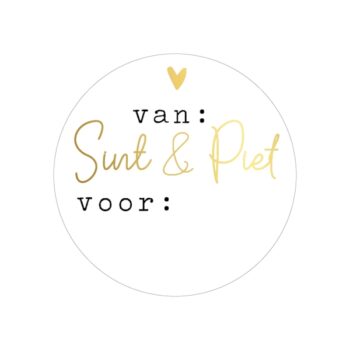 Kado Stickers | Van sint en Piet, voor .. (10 stuks)