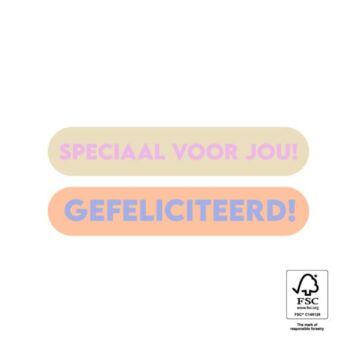 Kado Stickers |  Voor Jou & Gefeliciteerd (10 stuks)