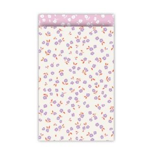 Kadozakje | Tiny Petals - wit paars (M)