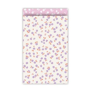 Kadozakje | Tiny Petals - wit paars (M)