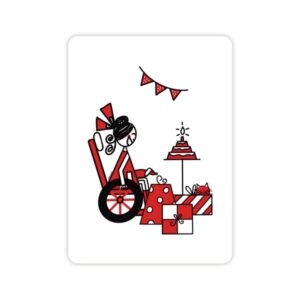 Ansichtkaartje | Rood krijgt kado's