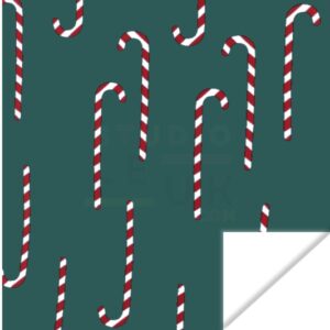 Kadopapier | Candy Cane - Green (50cmx3m)