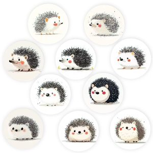 Sluit Stickers | Egeltjes - Hedgehogs (50stuks)