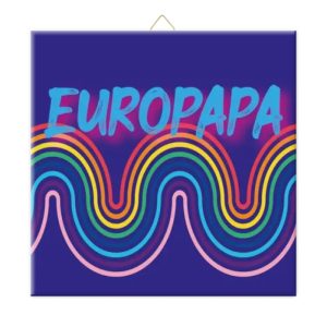 Tegeltje - Europapa - blauw regenboog