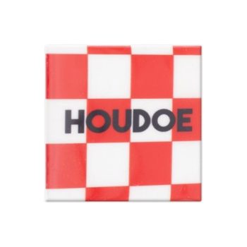 Magneetje - Houdoe - rood wit geblokt