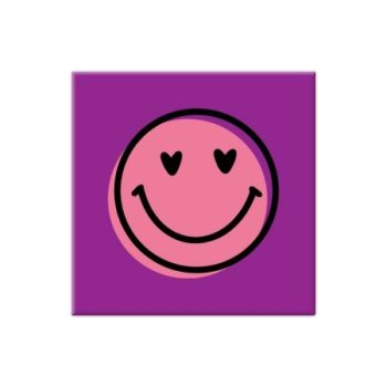 Magneetje - Smiley - Paars Roze