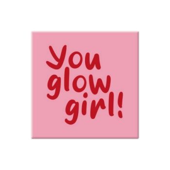 Magneetje - Girl you glow roze