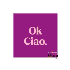 Magneetje - OK Ciao - Paars Roze