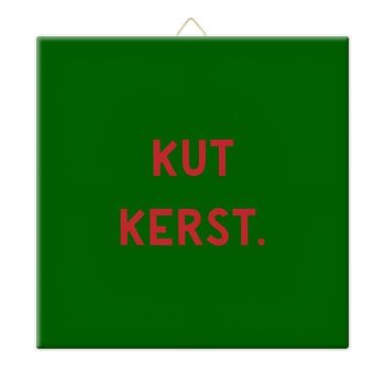 Tegeltje - Kut Kerst - Groen